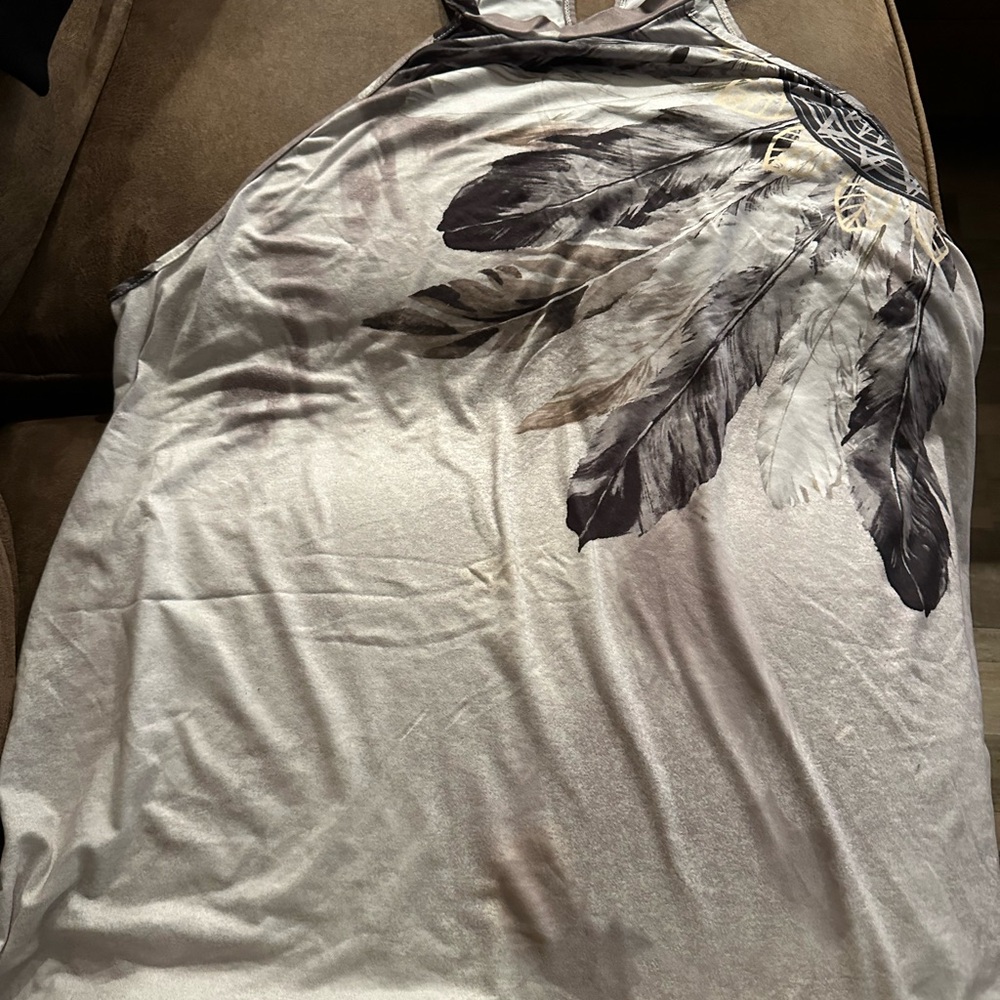 SHEIN Curve Elegant Gray Top